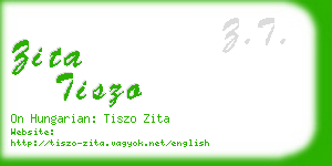 zita tiszo business card